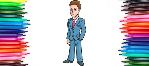 Wie man einen Mann in einem Kostüm zeichnet