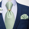 Krawatte Grün Weiße Punkte