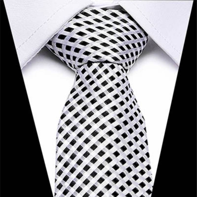 Weiße Krawatte Schwarz