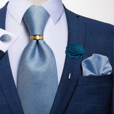Krawatte Blau Grau
