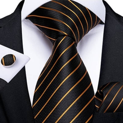 Krawatte Gold Und Schwarz