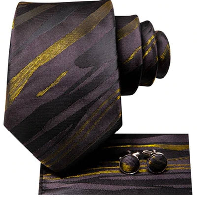 Gestreifte Krawatte Schwarz und Gelb