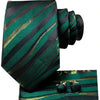 Gestreifte Krawatte Schwarz und Grün