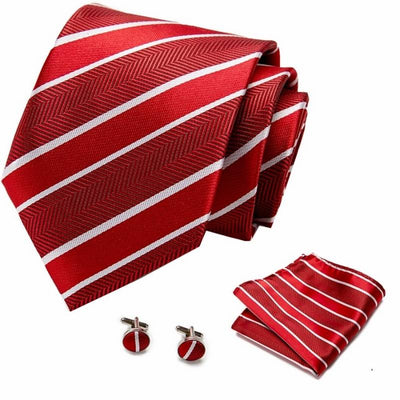Gestreifte Krawatte Rot