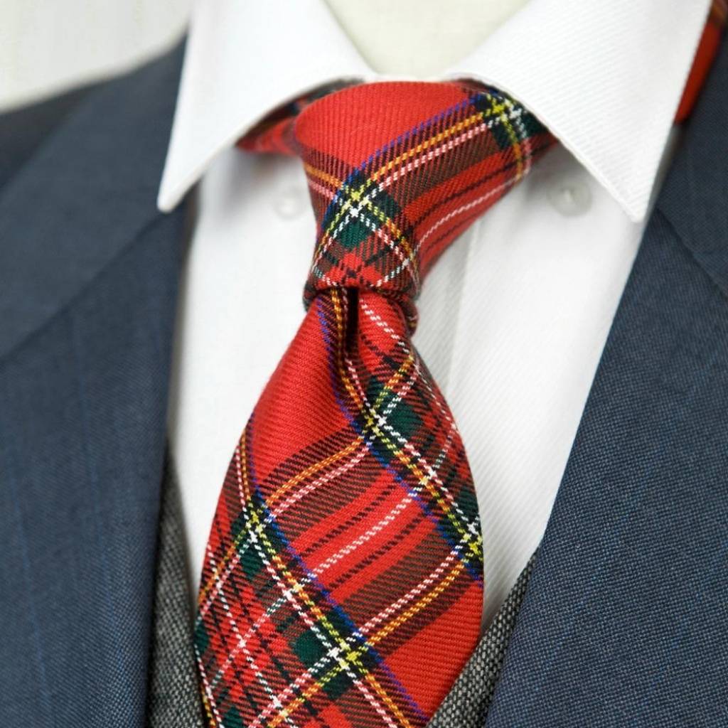 Krawatte Tartan Rot