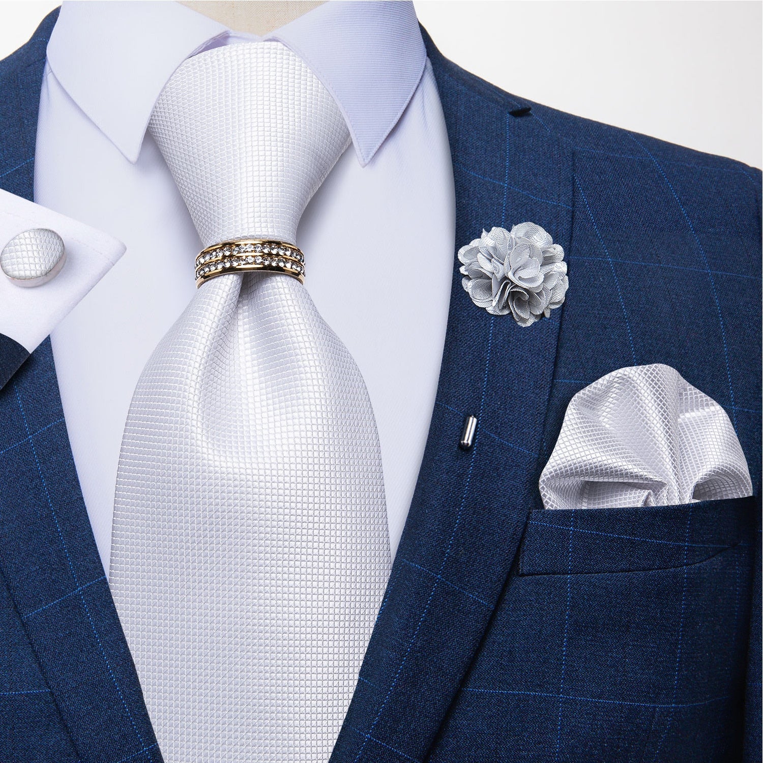 Weiße Krawatte für Männer