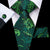 Geblümte Krawatte in Dunkelgrün und Hellgrün