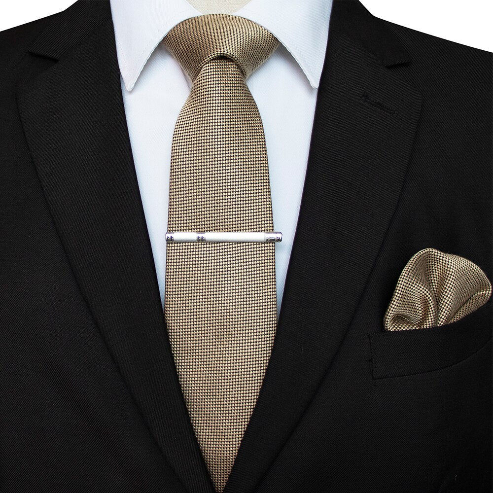 Krawatte Wolle Beige