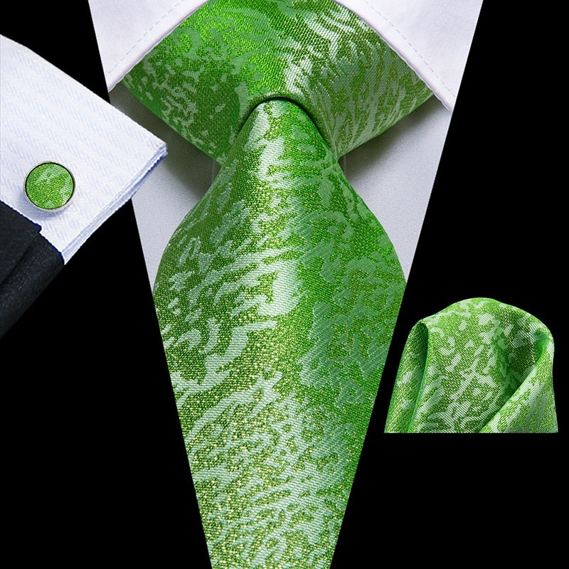 Hellgrüne Krawatte mit Muster