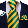 Gestreifte Krawatte Gelb Und Grün