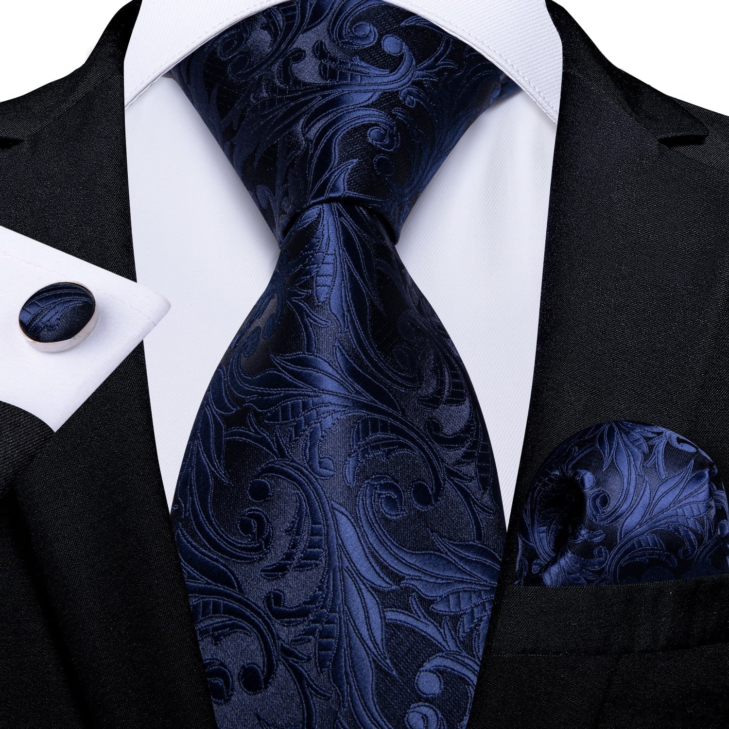 Krawatte Blumen Marineblau