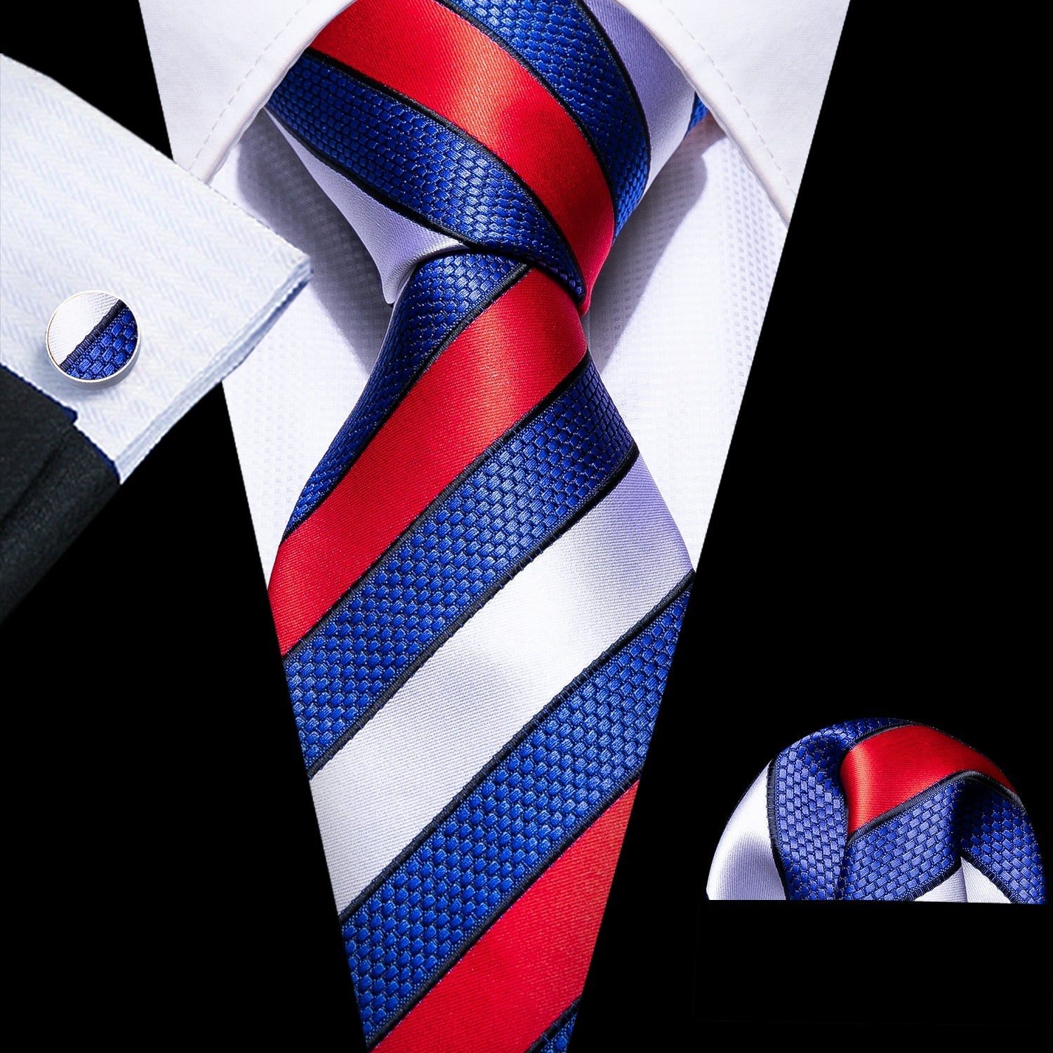 Krawatte Blau Weiß Rot