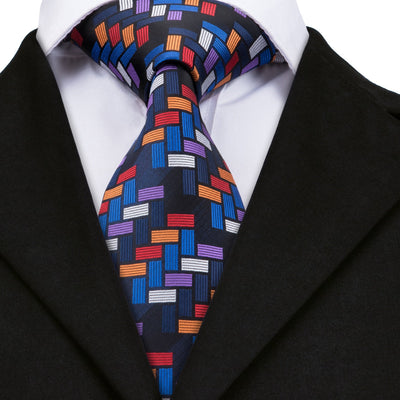 Krawatte Quadrate Mehrfarbig