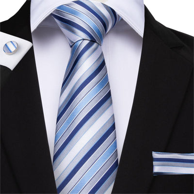 Krawatte Grau Blau