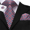 Krawatte Muster Rot, Blau, Weiß