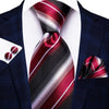 Rot Gestreifte Krawatte Schwarz Und Weiß