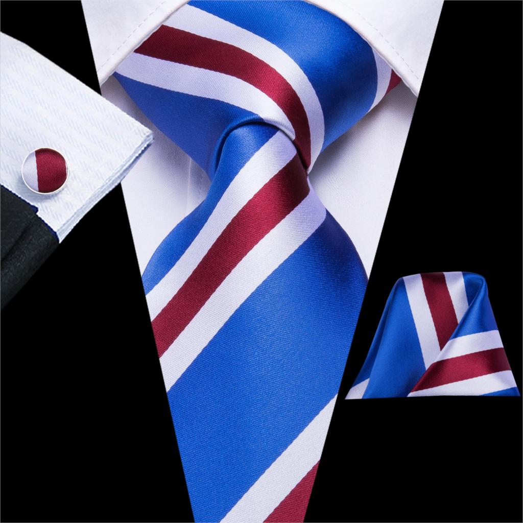Gestreifte Krawatte in Blau, Weiß und Rot