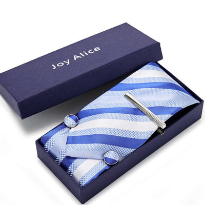 Gestreifte Krawatte Blau Weiß