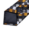 Krawatte Karo Schwarz, Weiß und Orange