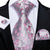 Silberne Krawatte mit Rosenblüten