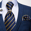 Krawatte Blau Und Gold