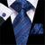Gestreifte Krawatte Blau und Malve Paisley