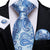 Krawatte Paisley Himmelblau und Silber