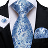 Blumige Krawatte Himmelblau