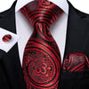 Kaschmir Krawatte Lebhaft Rot und Schwarz