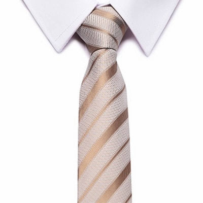 Krawatte Beige Gestreift