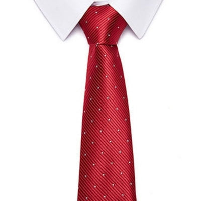Rote Krawatte Mit Weißen Punkten