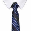 Gestreifte Krawatte Schwarz Und Blau