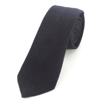 Krawatte Wolle Schwarz