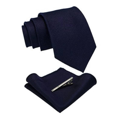 Marineblaue Krawatte aus Wolle