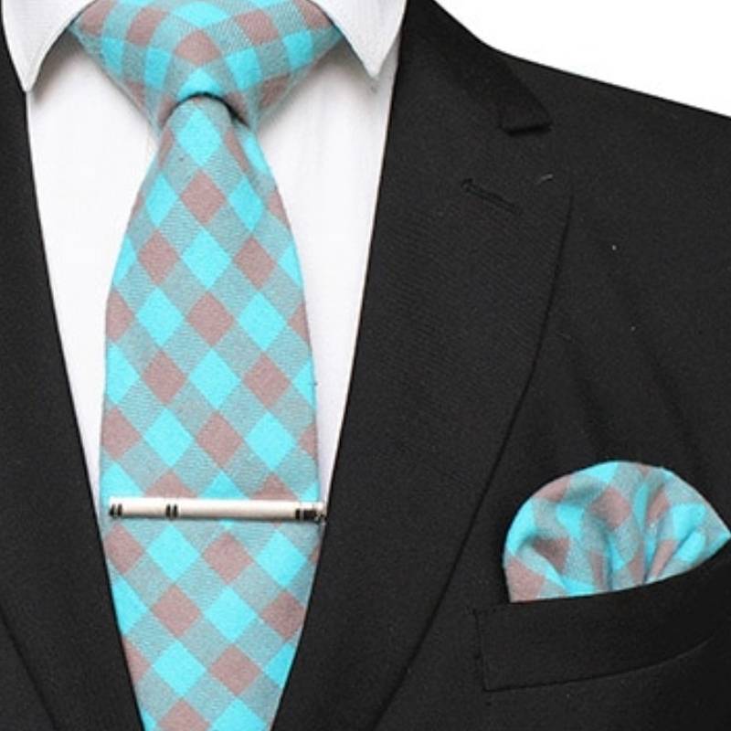 Krawatte Blau Und Grau
