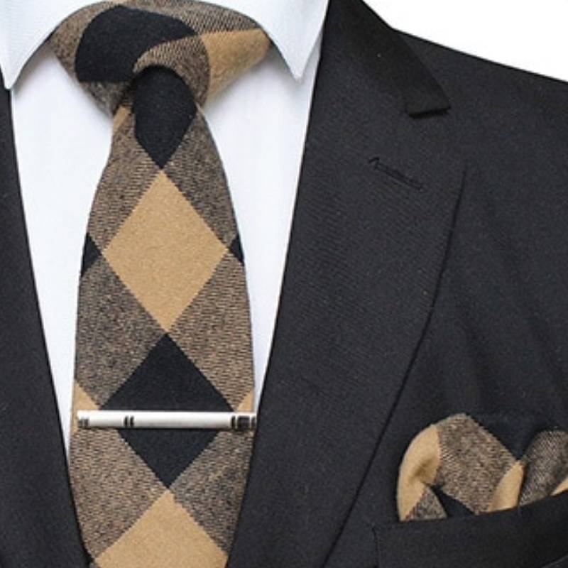 Krawatte Persimmon Und Schwarz