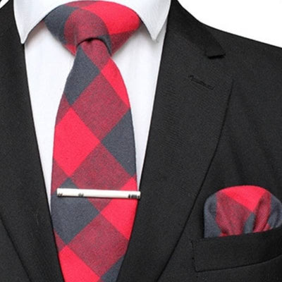 Krawatte Grau Und Rot