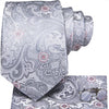 Krawatte Grau Paisley