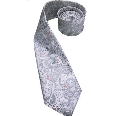 Krawatte Grau Paisley