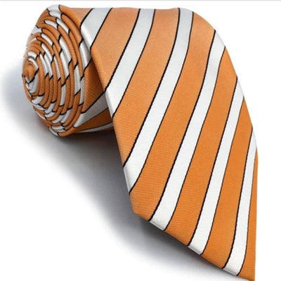 Gestreifte Krawatte in Orange