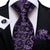 Schwarze Krawatte Mit Blumen Violett