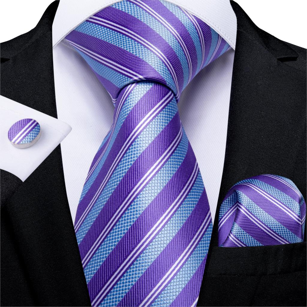 Gestreifte Krawatte Blau