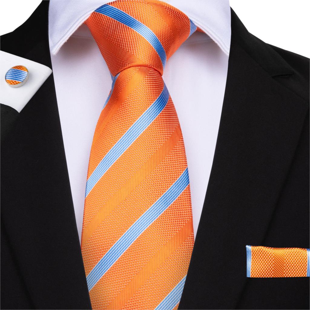 Krawatte Blau Und Orange