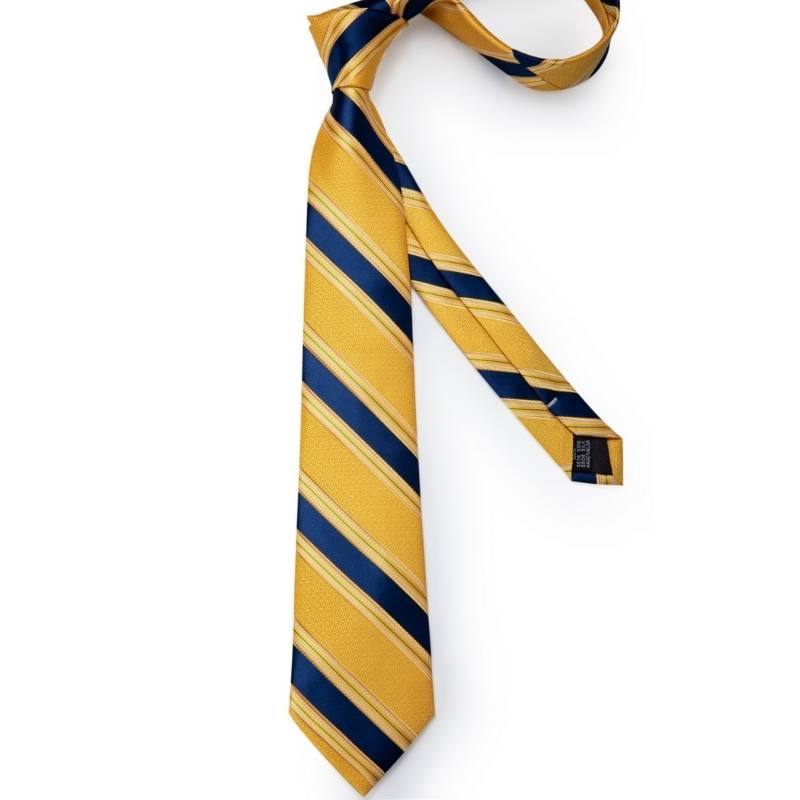 | Blau Krawatte Gentleman Und Gelb Krawatte