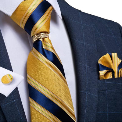 Blau Krawatte Und Gelb Gentleman | Krawatte